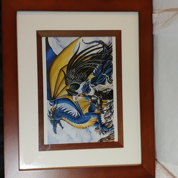 Nene Thomas Sapphire - Mini Print 5" x 7" - New - Out of Print - Framed - Picture 1 of 4